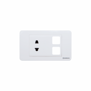 Ổ cắm đơn 2 chấu với 2 lỗ S18A- S18AU/XX