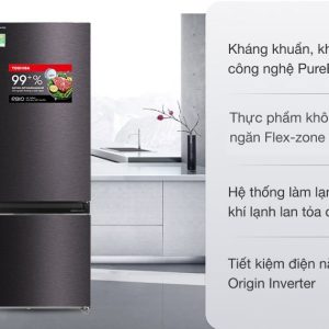 Tủ lạnh Toshiba Inverter 325 lít GR-RB410WE-PMV(37)-SG