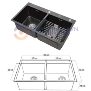 Chậu rửa Inox cao cấp OR-02 Nano
