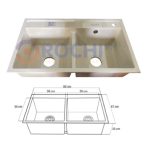 Chậu rửa Inox cao cấp OR-02D-White Chậu rửa Inox cao cấp OR-02D-White