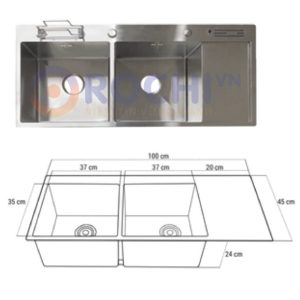 Chậu rửa Inox cao cấp OR-CR04