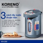 Bình thủy điện Koreno Thái Lan KN-250 dung tích 5L Bình thủy điện Koreno Thái Lan KN-250 dung tích 5L