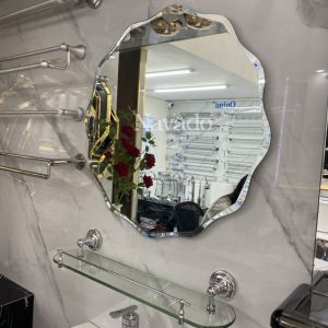 GƯƠNG TRÒN VIỀN HOA TREO PHÒNG TẮM