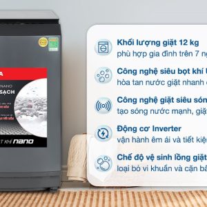 Máy giặt Toshiba Inverter 12 kg AW-DUK1300KV (MK)
