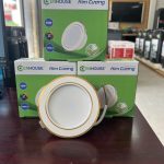 Đèn led âm trần  Cenhouse eco 3 màu viền vàng Đèn led âm trần  Cenhouse eco 3 màu viền vàng